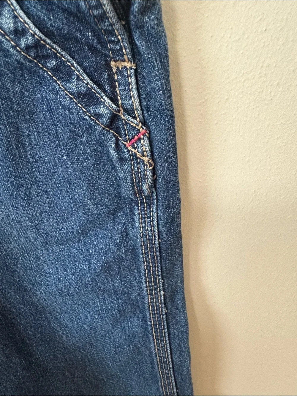 OshKosh B'Gosh Girl Jean Vestback Coveralls 3T Embroidery